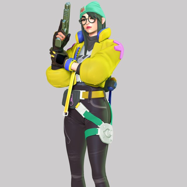 Valorant - Killjoy 3D Print Model .c4d .max .obj .3ds .fbx .stl .blend 