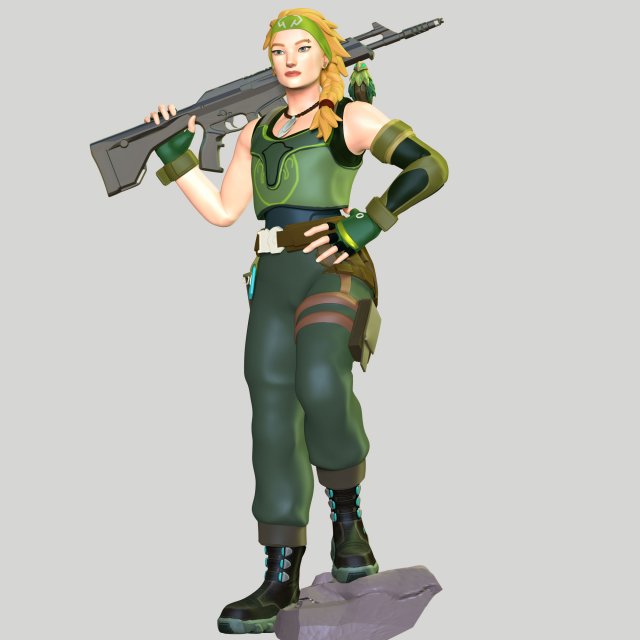Valorant - Skye Modelo de impresión 3D .c4d .max .obj .3ds .fbx .stl .blend 