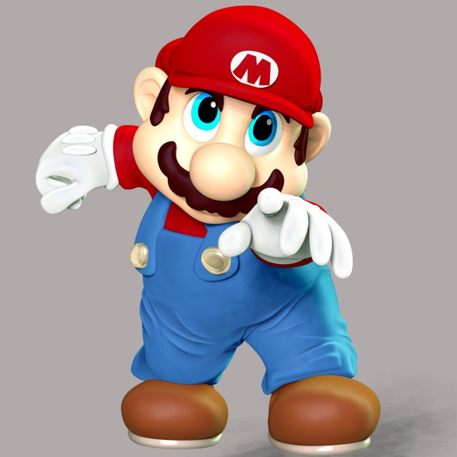 The Super Mario 3D-Druckmodell .c4d .max .obj .3ds .fbx .stl .blend 