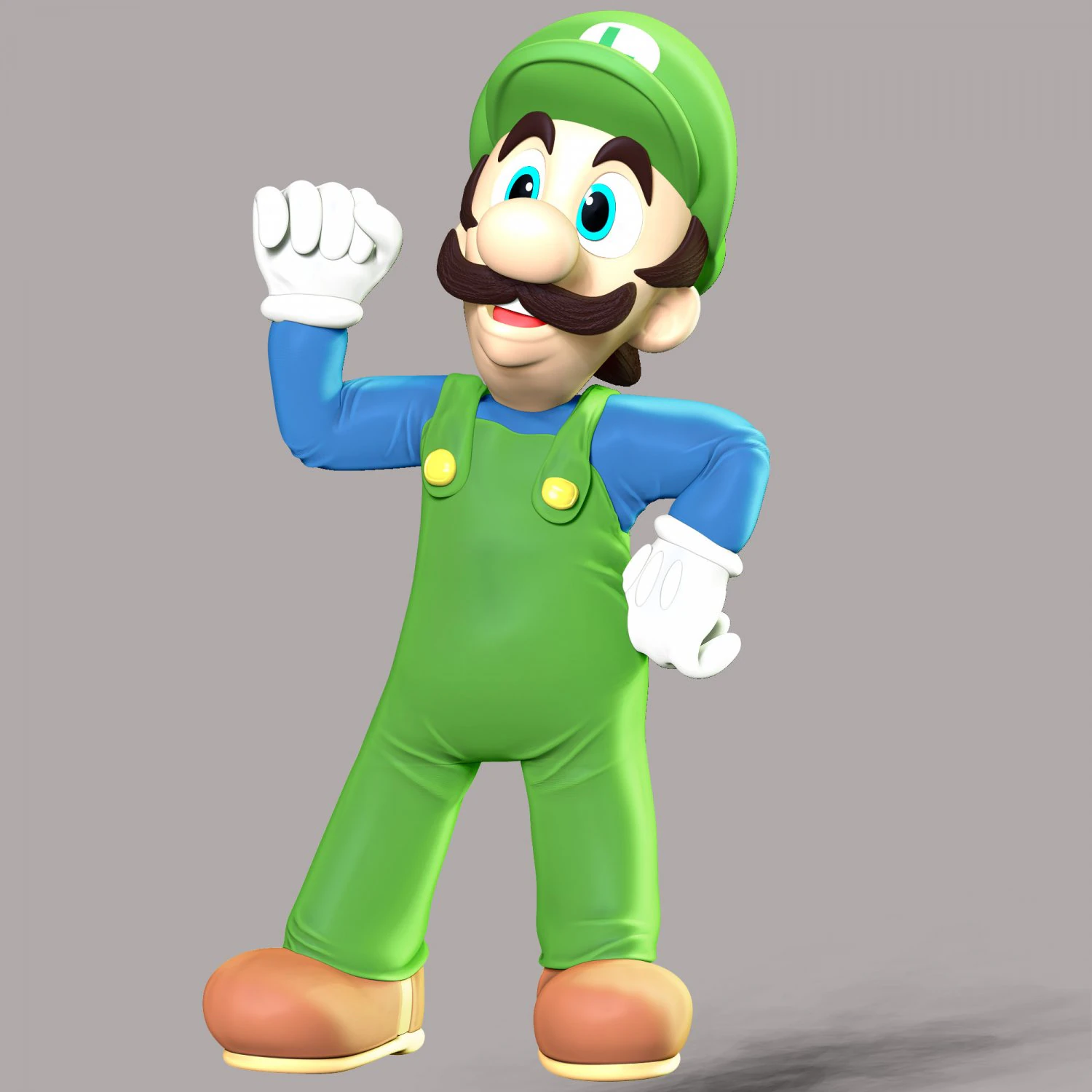 Luigi - The Super Mario 3D Print Model .c4d .max .obj .3ds .fbx .stl .blend 