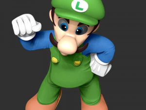 Luigi - The Super Mario 3D Print Model