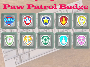 Keycaps Paw Patrol Badge 3D Принт Модель