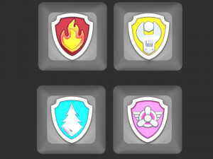 Keycaps Paw Patrol Badge 3D Принт Модель