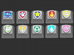 Keycaps Paw Patrol Badge 3D Принт Модель