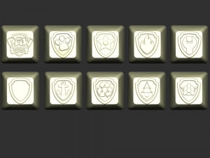 Keycaps Paw Patrol Badge 3D Принт Модель