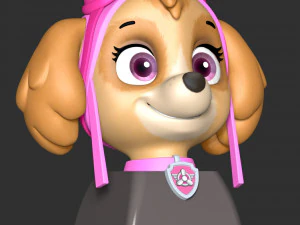 Keycap Chase Skye - Paw Patrol 3D Print Model