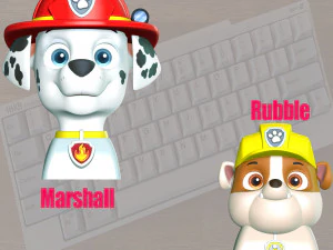 マーシャル ラブル キーキャップ - パウ パトロール 3Dプリントモデル