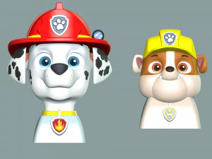 Marshall Rubble Keycap - Paw Patrol 3D Print Model