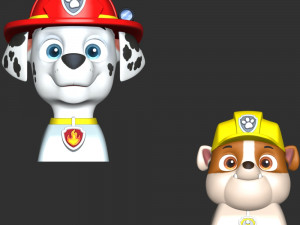 Marshall Rubble Keycap - Paw Patrol Modelo de impresión 3D