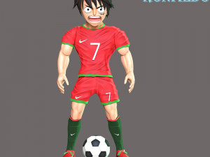 One Piece - Luffy Cosplay Ronaldo 3D Print Model