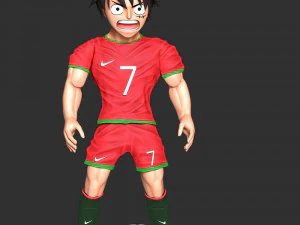 One Piece - Luffy Cosplay Ronaldo 3D Print Model
