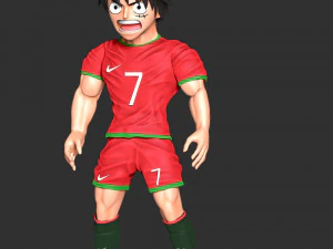One Piece - Luffy Cosplay Ronaldo 3D Print Model