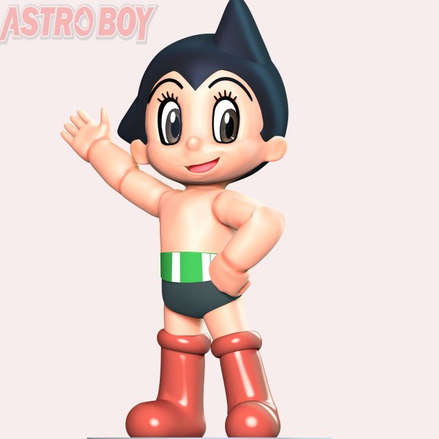 Astro Boy Fan Art 3D-Druckmodell .c4d .max .obj .3ds .fbx .stl .blend 