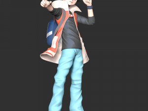 Red Pokemon Model Cetak 3D