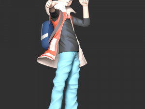 Red Pokemon Model Cetak 3D