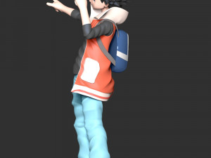 Red Pokemon Model Cetak 3D