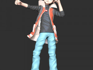 Red Pokemon Model Cetak 3D