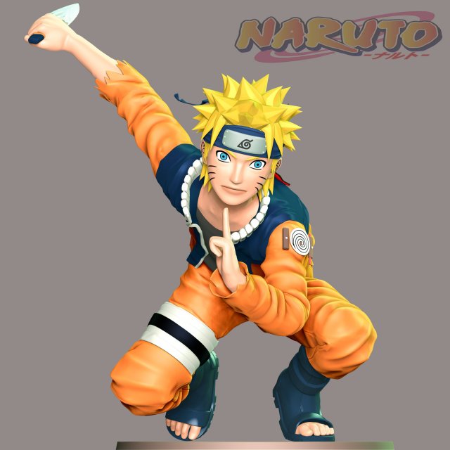 Naruto Fan Art 3Dプリントモデル .c4d .max .obj .3ds .fbx .stl .blend 