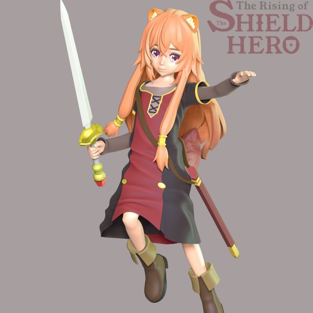 Child Raphtalia - The Rising of the Shield Hero 3D Druckmodell .c4d .max .obj .3ds .fbx .stl .blend