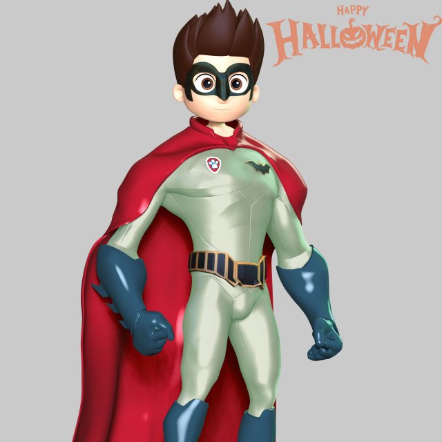 Ryder Halloween - Paw Patrol Model Cetak 3D .c4d .max .obj .3ds .fbx .stl .blend 