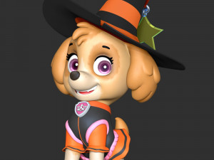 Skye Halloween - Paw Patrol Modèles 3D en vedette