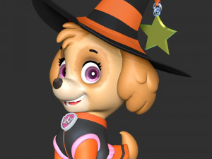 Skye Halloween - Paw Patrol Modèles 3D en vedette