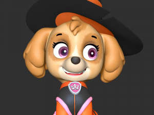 Skye Halloween - Paw Patrol Modèles 3D en vedette