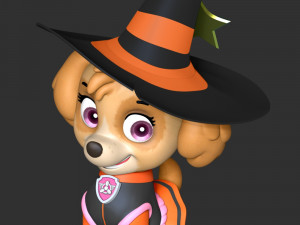 Skye Halloween - Paw Patrol Modèles 3D en vedette