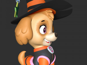 Skye Halloween - Paw Patrol Modèles 3D en vedette