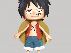 One Piece - Luffy young 3D 프린트 모델
