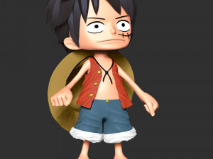 One Piece - Luffy young 3D 프린트 모델