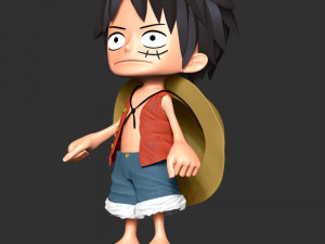 One Piece - Luffy young 3D 프린트 모델