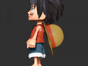 One Piece - Luffy young 3D 프린트 모델