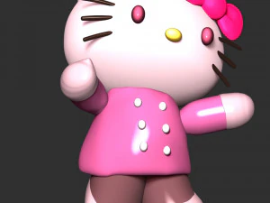 hola gatito Modelo de impresión 3D