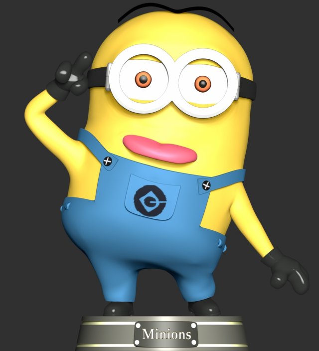 The Minions Dave Modèles 3D en vedette .c4d .max .obj .3ds .fbx .stl .blend 