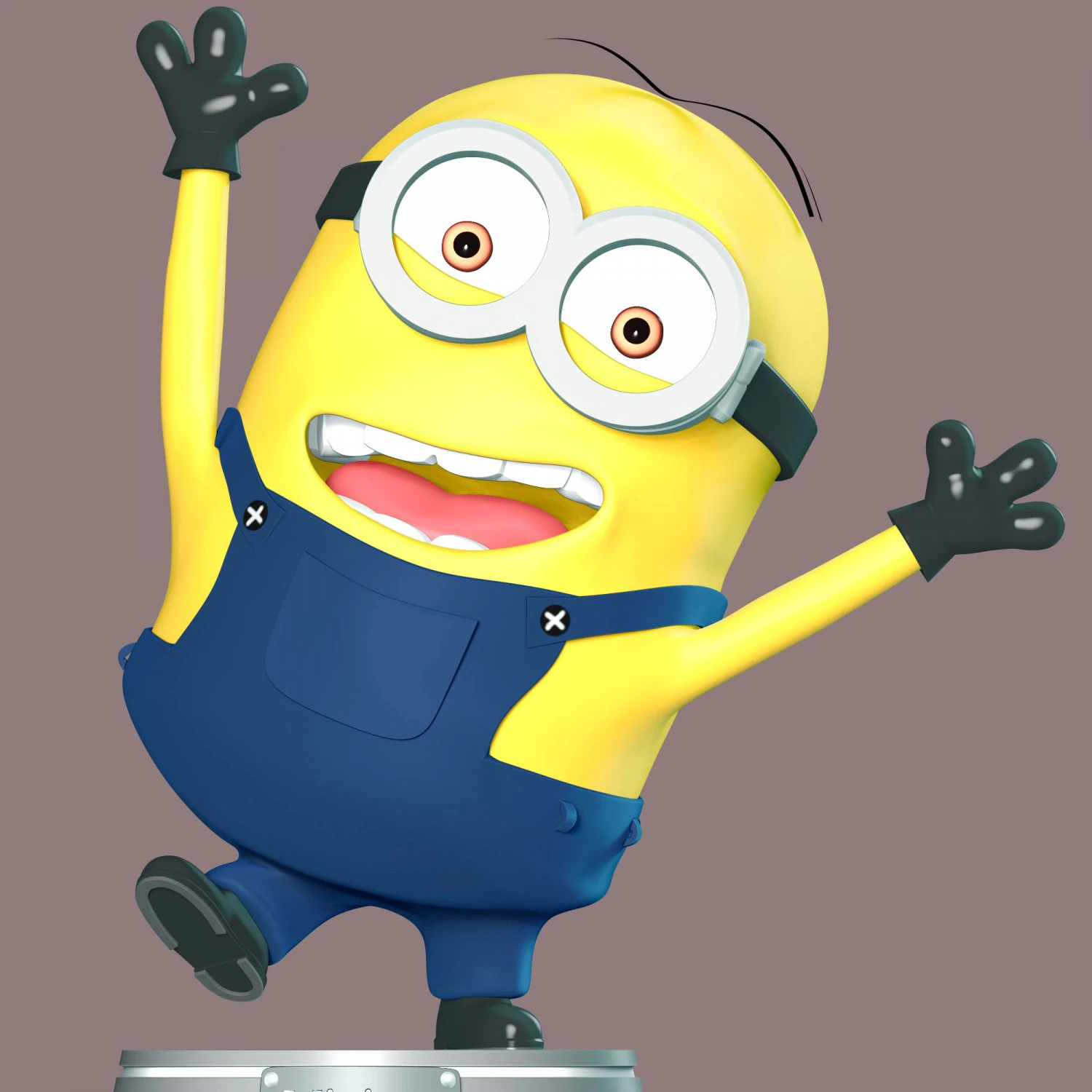 The Minions Happy 3D Print Model .c4d .max .obj .3ds .fbx .stl .blend 