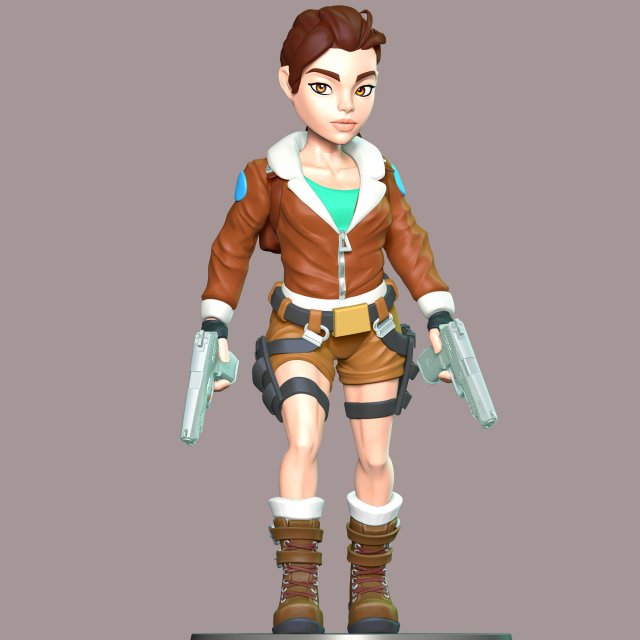 Lara Bomber Jacket 3D Baskı Modeli .c4d .max .obj .3ds .fbx .stl .blend 