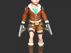 Lara Bomber Jacket 3D Baskı Modeli