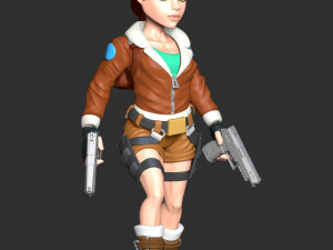 Lara Bomber Jacket 3D Baskı Modeli