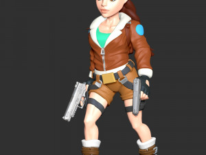 Lara Bomber Jacket 3D Baskı Modeli