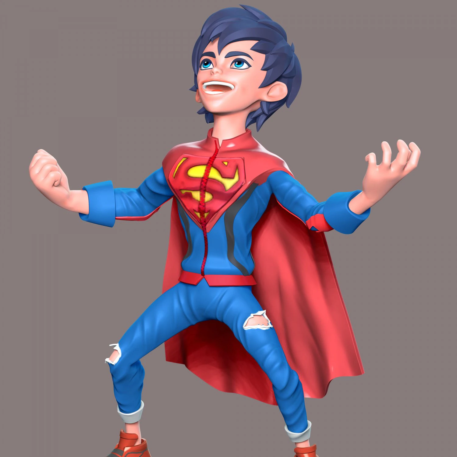 Super Boy Fan Art 3D Print Model .c4d .max .obj .3ds .fbx .stl .blend 