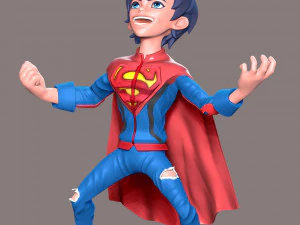 Super Boy Fan-Kunst 3D Druckmodell