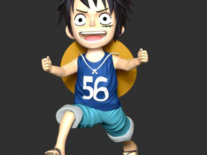 One Piece - Kid Luffy 3D Print Model