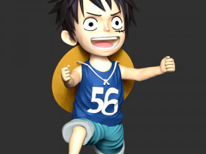 One Piece - Kid Luffy 3D Print Model