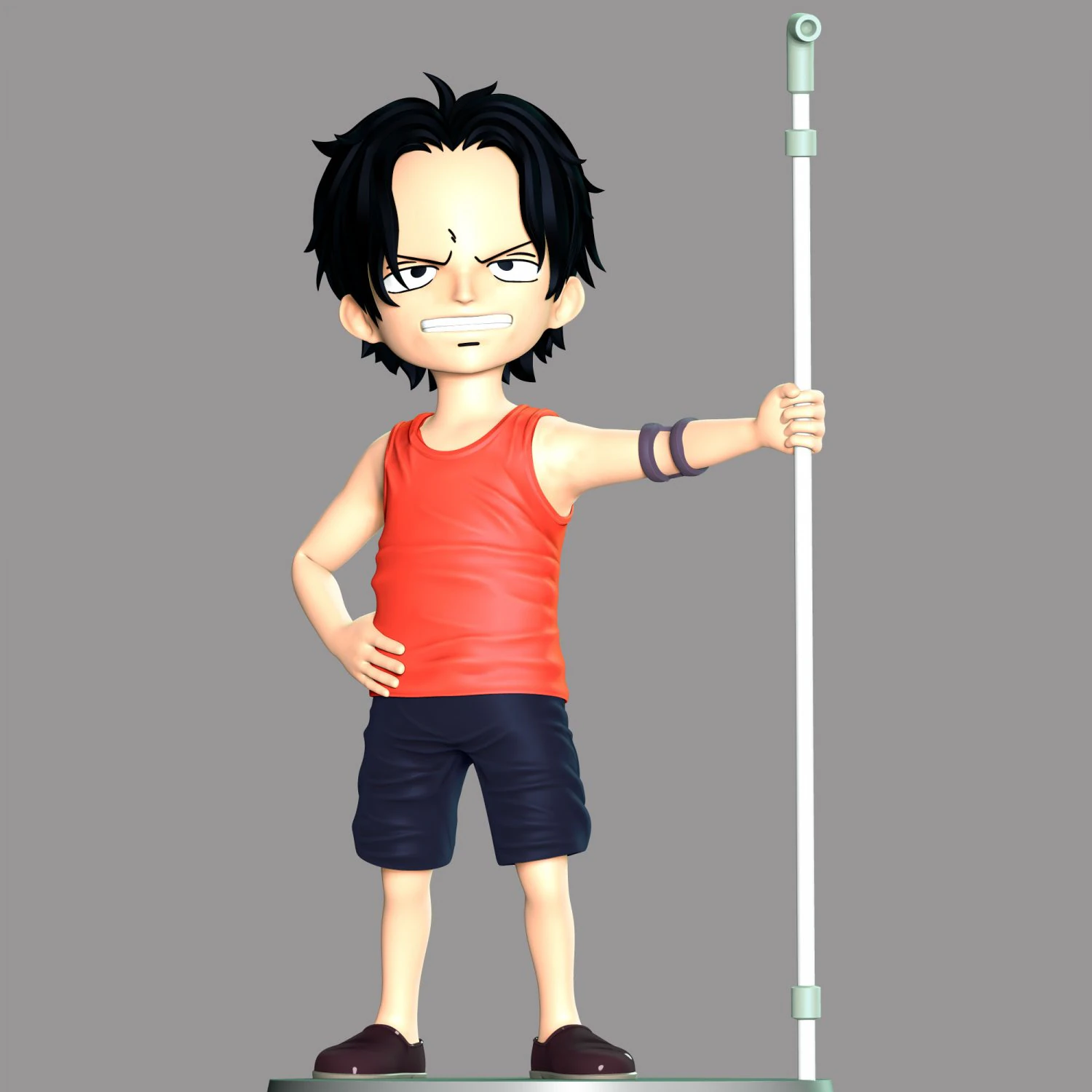One Piece - Kid Ace 3D Print Model .c4d .max .obj .3ds .fbx .stl .blend