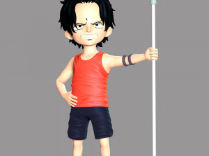 One Piece - Kid Ace 3D Принт Модель