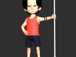 One Piece - Kid Ace 3D 打印模型