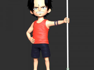 One Piece - Kid Ace 3D Print Model