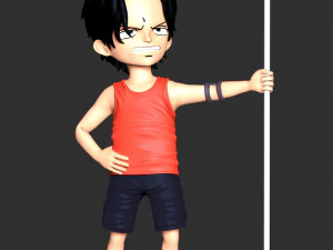 One Piece - Kid Ace 3D Print Model