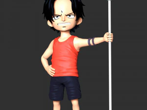 One Piece - Kid Ace 3D Print Model